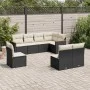 8-piece garden sofa set with black synthetic rattan cushions by , Garden sets - Ref: Foro24-3258444, Price: 457,80 €, Discoun...