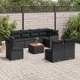 Set aus 8-teiligen Gartensofas und Kissen Kunstrattan schwarz von , Gartensets - Ref: Foro24-3258450, Preis: 563,85 €, Rabatt: %
