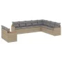 Juego de sofás jardín con cojines beige 10 pzas ratán sintético de , Conjuntos de jardín - Ref: Foro24-3258517, Precio: 654,4...