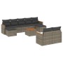 Set mit 10 Gartensofas mit Kissen synthetisches Rattangrau von , Gartensets - Ref: Foro24-3258812, Preis: 568,30 €, Rabatt: %