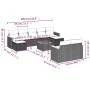 Garden sofa set 10 pieces with gray synthetic rattan cushions by , Garden sets - Ref: Foro24-3258812, Price: 572,08 €, Discou...