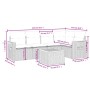 6-teiliges Gartensofa-Set und schwarze synthetische Rattankissen von , Gartensets - Ref: Foro24-3259193, Preis: 377,05 €, Rab...