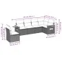 Set mit 6 Gartenmöbeln und Kissen synthetisches Rattangrau von , Gartensets - Ref: Foro24-3259260, Preis: 392,29 €, Rabatt: %