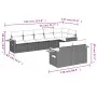 Gartensofa-Set mit beigen Kissen 8 Stück PE-Rattan von , Gartensets - Ref: Foro24-3259392, Preis: 570,06 €, Rabatt: %