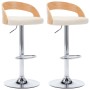 Küchenhocker 2 Stück Kunstleder gebogenes Holz creme von vidaXL, Küchenhocker - Ref: Foro24-283147, Preis: 265,55 €, Rabatt: %