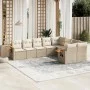 9-piece garden sofa set with beige synthetic rattan cushions by , Garden sets - Ref: Foro24-3259545, Price: 653,44 €, Discoun...