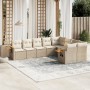 Set mit 9 Gartensofas mit beigen Kissen aus synthetischem Rattan von , Gartensets - Ref: Foro24-3259545, Preis: 679,92 €, Rab...