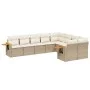 9-piece garden sofa set with beige synthetic rattan cushions by , Garden sets - Ref: Foro24-3259545, Price: 653,44 €, Discoun...