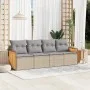 Garden sofa set with 4-piece synthetic rattan beige cushions by , Garden sets - Ref: Foro24-3259854, Price: 278,70 €, Discoun...