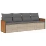 Garden sofa set with 4-piece synthetic rattan beige cushions by , Garden sets - Ref: Foro24-3259854, Price: 278,70 €, Discoun...