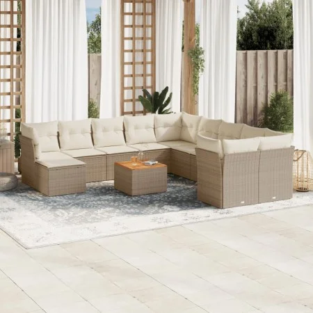 Garden sofa set 12 pieces and brown synthetic rattan cushions by , Garden sets - Ref: Foro24-3223979, Price: 748,23 €, Discou...
