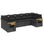 7-teiliges Garten-Esszimmerset und Kissen synthetisches Rattan schwarz von , Gartensets - Ref: Foro24-3259507, Preis: 491,57 ...