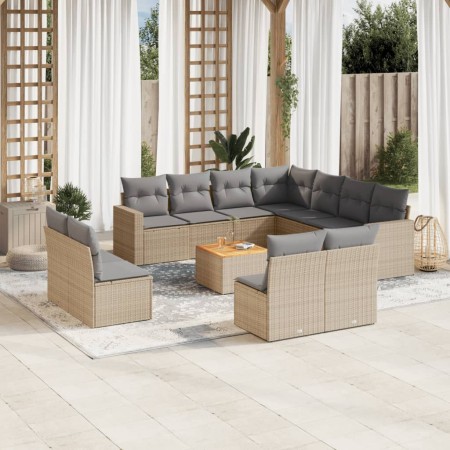 Garden sofa set 12 pieces and brown synthetic rattan cushions by , Garden sets - Ref: Foro24-3224183, Price: 669,37 €, Discou...