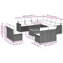 Garden sofa set 12 pieces and brown synthetic rattan cushions by , Garden sets - Ref: Foro24-3224183, Price: 669,37 €, Discou...