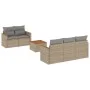 Garden sofa set with 6-piece synthetic rattan beige cushions by , Garden sets - Ref: Foro24-3258188, Price: 410,86 €, Discoun...
