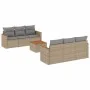 Set of 7-piece garden sofas and beige synthetic rattan cushions by , Garden sets - Ref: Foro24-3258195, Price: 468,46 €, Disc...