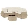 Juego de sofás jardín con cojines 6 pzas ratán sintético beige de , Conjuntos de jardín - Ref: Foro24-3253695, Precio: 457,16...