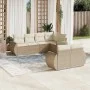 Set sofás de jardín 7 piezas y cojines ratán sintético beige de , Conjuntos de jardín - Ref: Foro24-3253945, Precio: 606,44 €...
