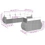 7-teiliges Gartensofa-Set mit grauen PE-Rattan-Kissen von , Gartensets - Ref: Foro24-3253947, Preis: 516,71 €, Rabatt: %