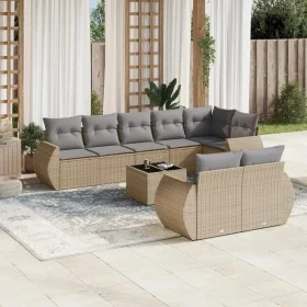 9-piece garden sofa set with beige synthetic rattan cushions by , Garden sets - Ref: Foro24-3253966, Price: 696,81 €, Discoun...