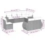 8-piece garden sofa set and black synthetic rattan cushions by , Garden sets - Ref: Foro24-3253972, Price: 550,60 €, Discount: %