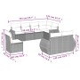 8-teiliges Gartensofa-Set und schwarze synthetische Rattankissen von , Gartensets - Ref: Foro24-3253972, Preis: 575,95 €, Rab...