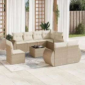 9-piece garden sofa set with beige synthetic rattan cushions by , Garden sets - Ref: Foro24-3253985, Price: 776,55 €, Discoun...
