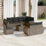 9-teiliges Gartenmöbel-Set und graue synthetische Rattankissen von , Gartensets - Ref: Foro24-3253987, Preis: 640,66 €, Rabat...