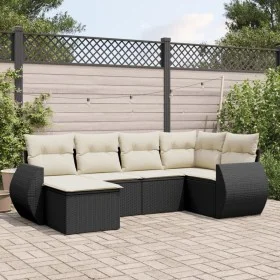 6-piece garden sofa set and black synthetic rattan cushions by , Garden sets - Ref: Foro24-3253993, Price: 393,75 €, Discount: %