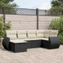 6-piece garden sofa set and black synthetic rattan cushions by , Garden sets - Ref: Foro24-3253993, Price: 393,75 €, Discount: %