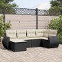 6-teiliges Gartensofa-Set und schwarze synthetische Rattankissen von , Gartensets - Ref: Foro24-3253993, Preis: 386,28 €, Rab...
