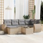 7-teiliges Gartensofa-Set und beigefarbene synthetische Rattankissen von , Gartensets - Ref: Foro24-3254006, Preis: 476,04 €,...