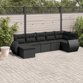 7-piece garden dining set and black synthetic rattan cushions by , Garden sets - Ref: Foro24-3254012, Price: 461,49 €, Discou...