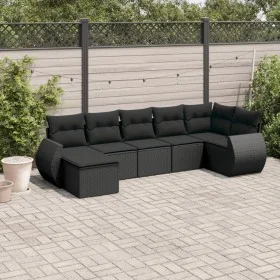 7-piece garden dining set and black synthetic rattan cushions by , Garden sets - Ref: Foro24-3254012, Price: 440,33 €, Discou...