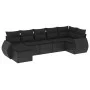 7-piece garden dining set and black synthetic rattan cushions by , Garden sets - Ref: Foro24-3254012, Price: 440,33 €, Discou...
