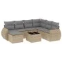 Gartensofa-Set mit beigen Kissen 8 Stück PE-Rattan von , Gartensets - Ref: Foro24-3254046, Preis: 515,58 €, Rabatt: %