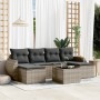 7-piece garden sofa set with gray PE rattan cushions by , Garden sets - Ref: Foro24-3254067, Price: 421,70 €, Discount: %