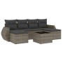 7-piece garden sofa set with gray PE rattan cushions by , Garden sets - Ref: Foro24-3254067, Price: 421,70 €, Discount: %