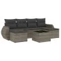 7-piece garden sofa set with gray PE rattan cushions by , Garden sets - Ref: Foro24-3254067, Price: 422,47 €, Discount: %