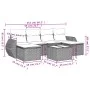 7-piece garden sofa set with gray PE rattan cushions by , Garden sets - Ref: Foro24-3254067, Price: 422,47 €, Discount: %