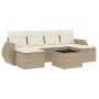 7-teiliges Gartensofa-Set und beigefarbene synthetische Rattankissen von , Gartensets - Ref: Foro24-3254065, Preis: 503,87 €,...