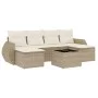7-teiliges Gartensofa-Set und beigefarbene synthetische Rattankissen von , Gartensets - Ref: Foro24-3254065, Preis: 501,90 €,...