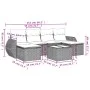 7-piece garden sofa set and beige synthetic rattan cushions by , Garden sets - Ref: Foro24-3254065, Price: 501,87 €, Discount: %
