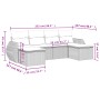 6-teiliges Gartensofa-Set und schwarze synthetische Rattankissen von , Gartensets - Ref: Foro24-3254052, Preis: 388,24 €, Rab...