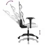 Schwarz-weißer Gaming-Stuhl aus Kunstleder von , Gaming-Stühle - Ref: Foro24-3143674, Preis: 116,11 €, Rabatt: %