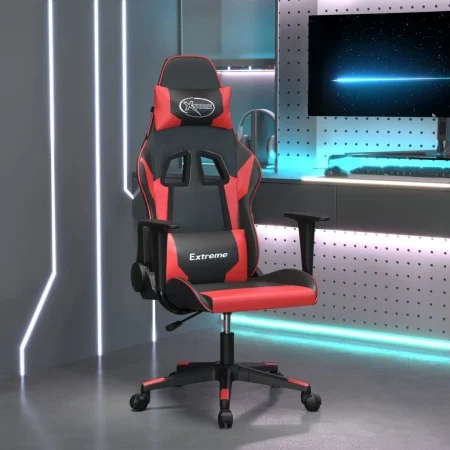 Schwarz-roter Gaming-Stuhl aus Kunstleder von , Gaming-Stühle - Ref: Foro24-3143688, Preis: 116,54 €, Rabatt: %