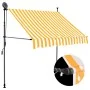 Manual retractable awning with white and orange LED 100 cm by , Awnings - Ref: Foro24-145855, Price: 84,95 €, Discount: %