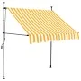 Manual retractable awning with white and orange LED 100 cm by , Awnings - Ref: Foro24-145855, Price: 84,95 €, Discount: %