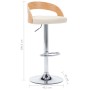 Küchenhocker 2 Stück Kunstleder gebogenes Holz creme von vidaXL, Küchenhocker - Ref: Foro24-283147, Preis: 265,55 €, Rabatt: %