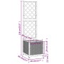 Pflanzgefäß mit weißem PP-Gitter 40x40x136 cm von , Töpfe und Pflanzgefäße - Ref: Foro24-153280, Preis: 58,49 €, Rabatt: %